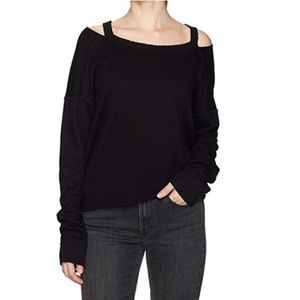 n:Philanthropy Destructed Sweatshirt with Zip Sleeves